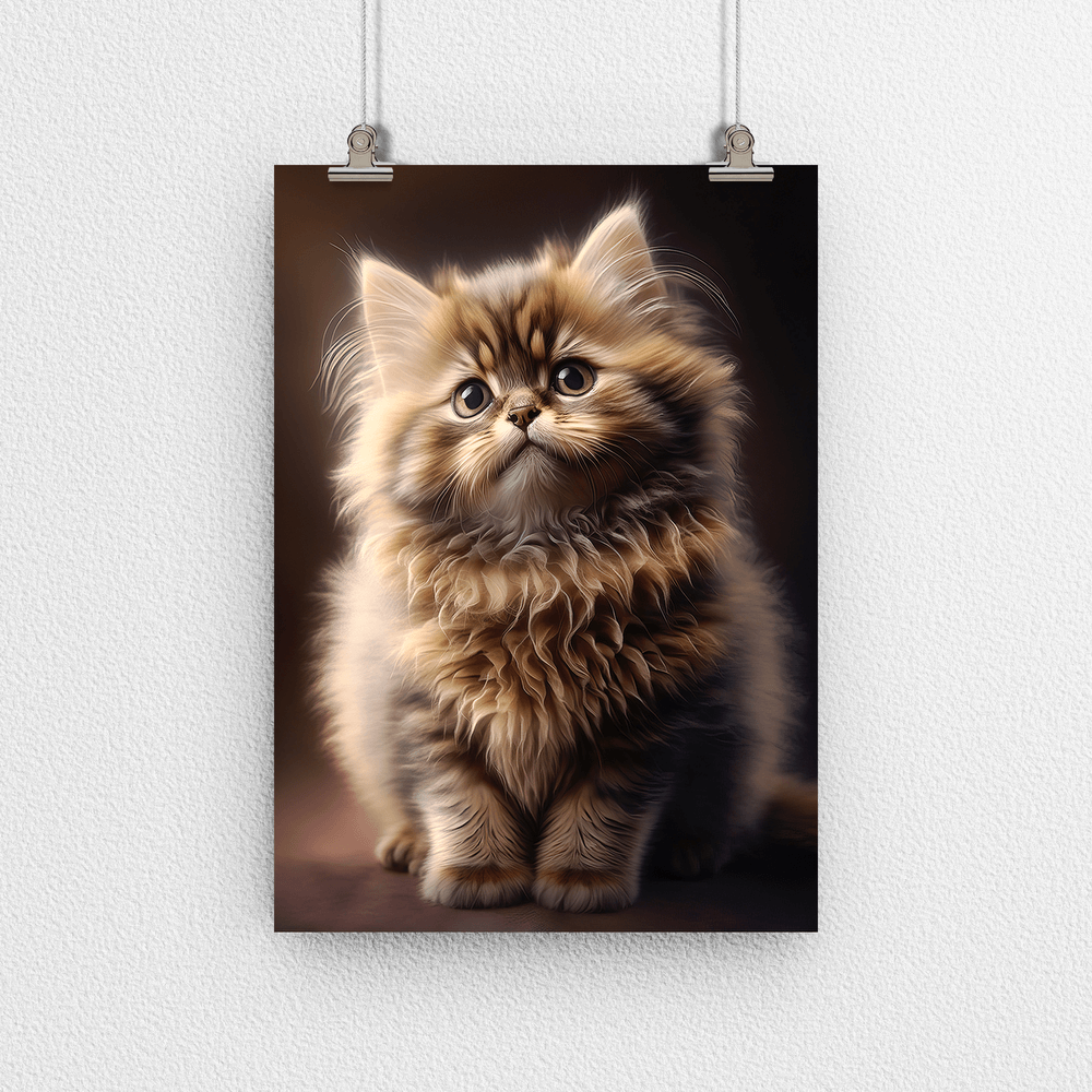 Cute Cat Portrait Poster Print - Modern Interiors Wall Art Décor