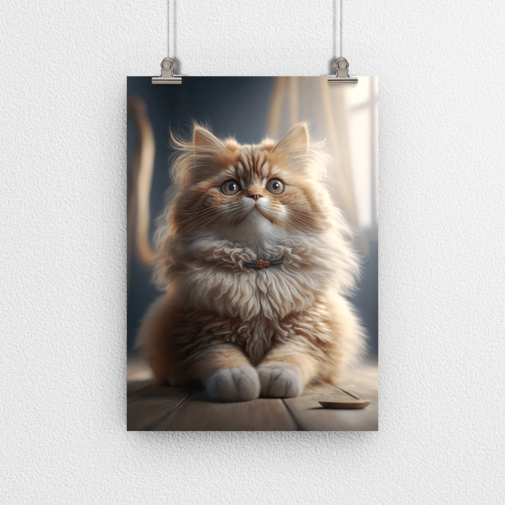 Cute Cat Portrait Poster Print - Modern Interiors Wall Art Décor