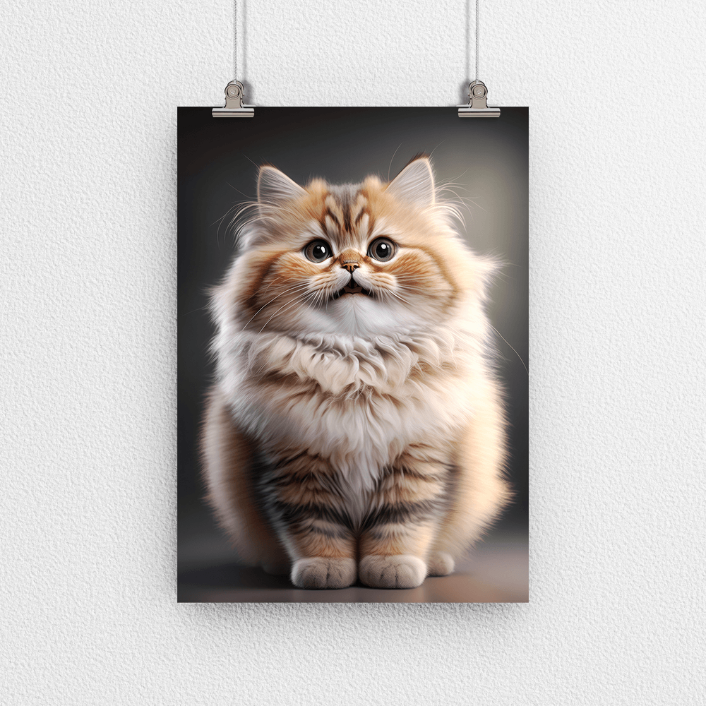 Cute Cat Portrait Poster Print - Modern Interiors Wall Art Décor
