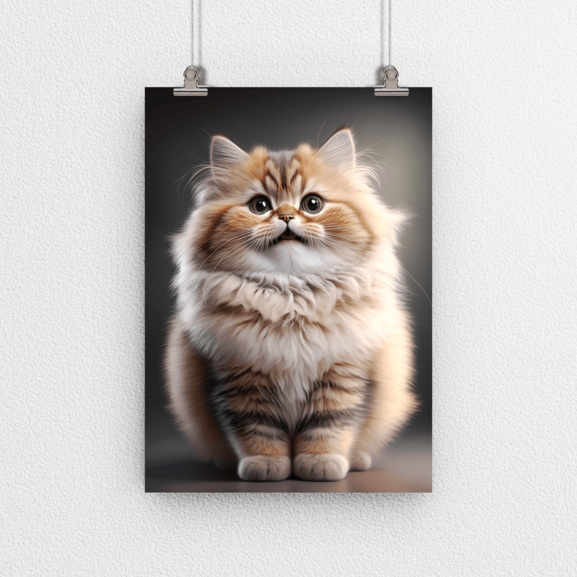 Cute Cat Portrait Poster Print - Modern Interiors Wall Art Décor