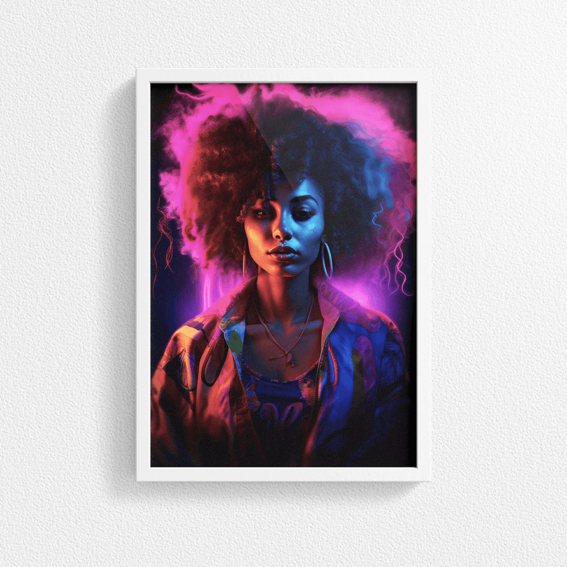 Afro-Latina Woman Portrait Poster - Latin Africa - Modern Interiors Wall Art Décor