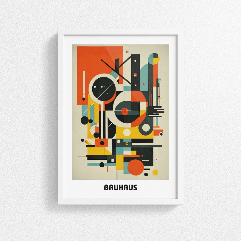 Bauhaus Print Poster - Modern Art, Wall Decor, Gallery Poster - Retro Design