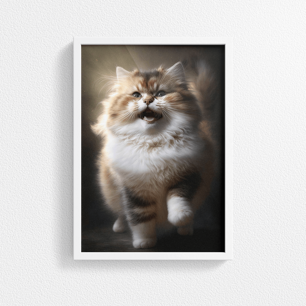 Cute Cat Kitten Portrait Poster Print - Modern Interiors Wall Art Décor