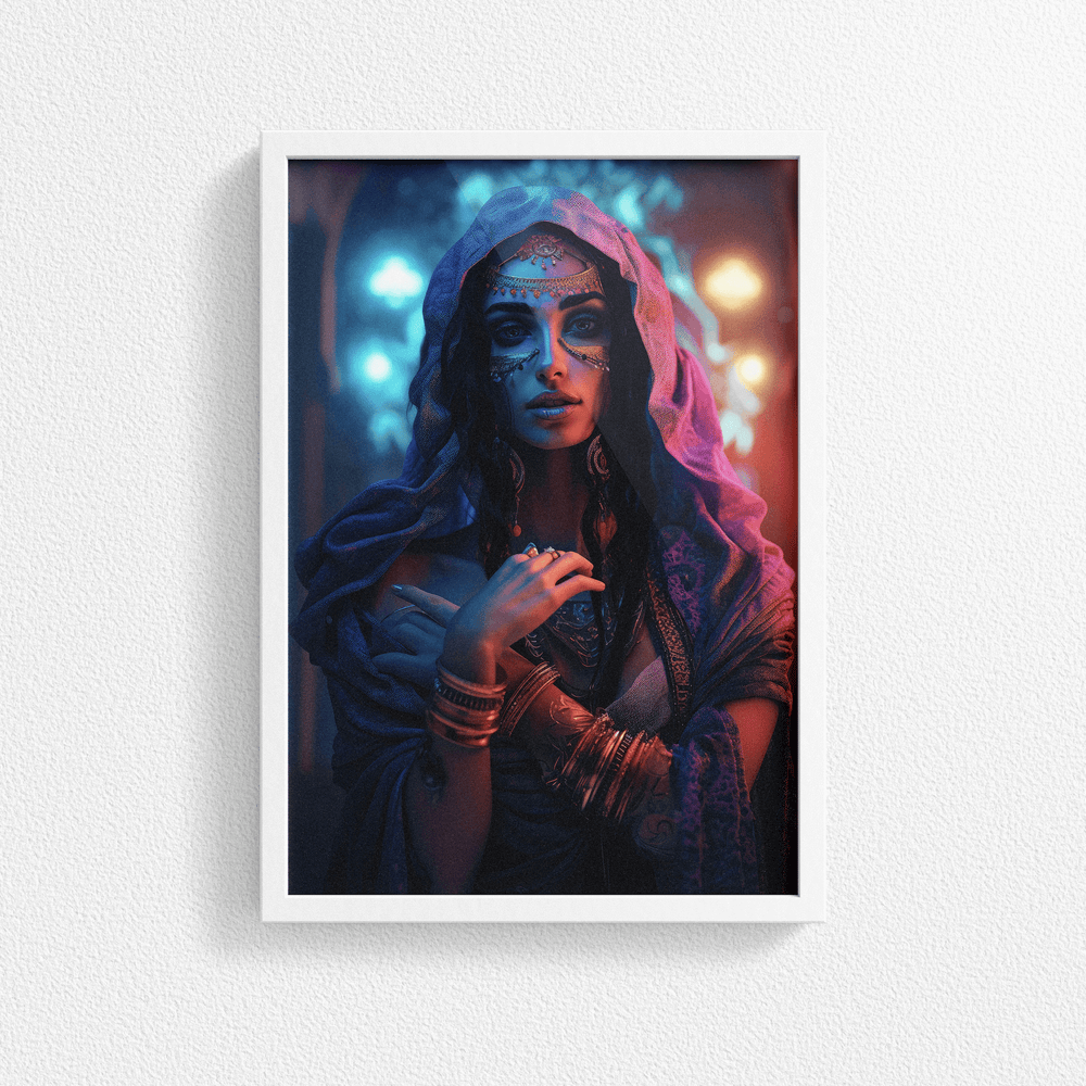 Middle Eastern Woman Portrait Poster - Arab Beauty - Modern Interiors Wall Art Décor