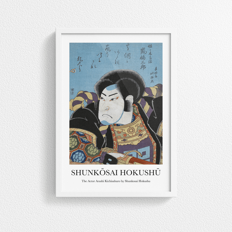 The actor Arashi Kichisaburo by Shunkosai Hokushu - Vintage Japanese Art Poster Print