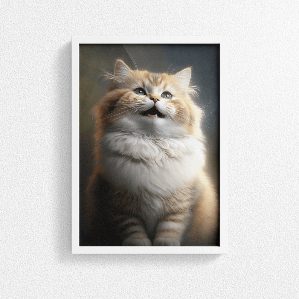 Cute Cat Kitten Portrait Poster Print - Modern Interiors Wall Art Décor