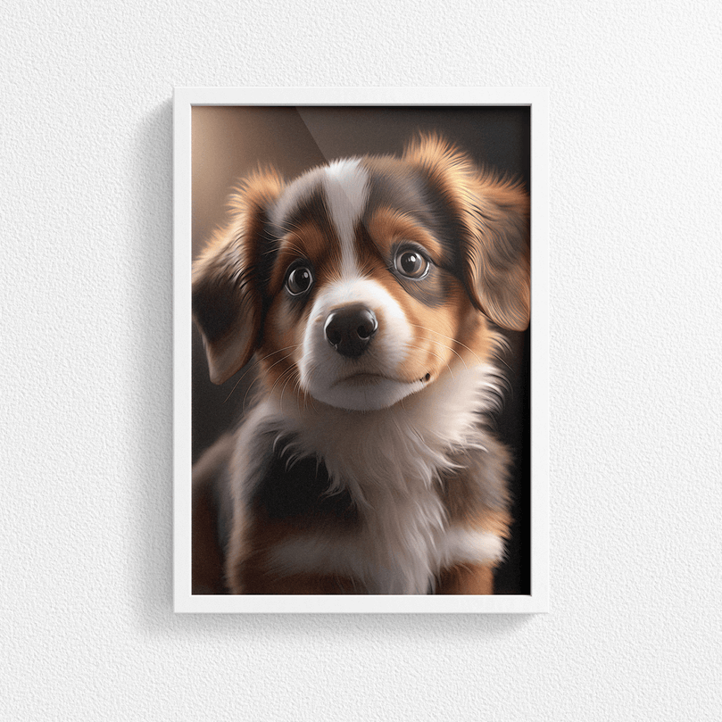 Cute Dog Portrait Poster Print - Modern Interiors Wall Art Décor