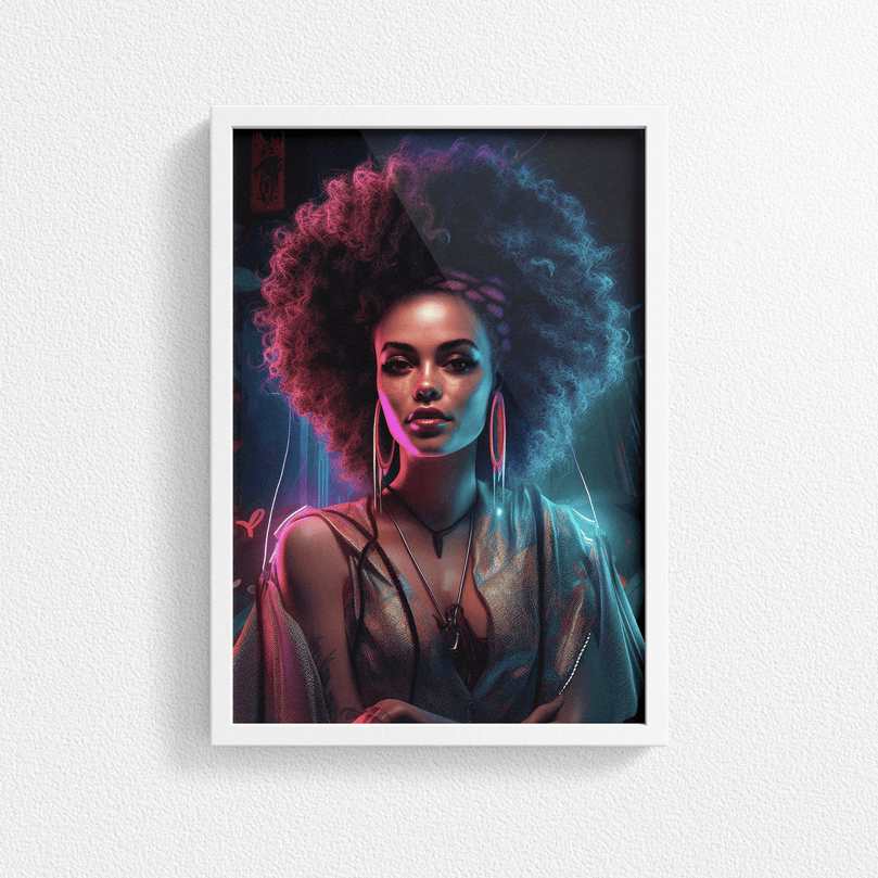 Afro-Latina Woman Portrait Poster - Latin Africa - Modern Interiors Wall Art Décor