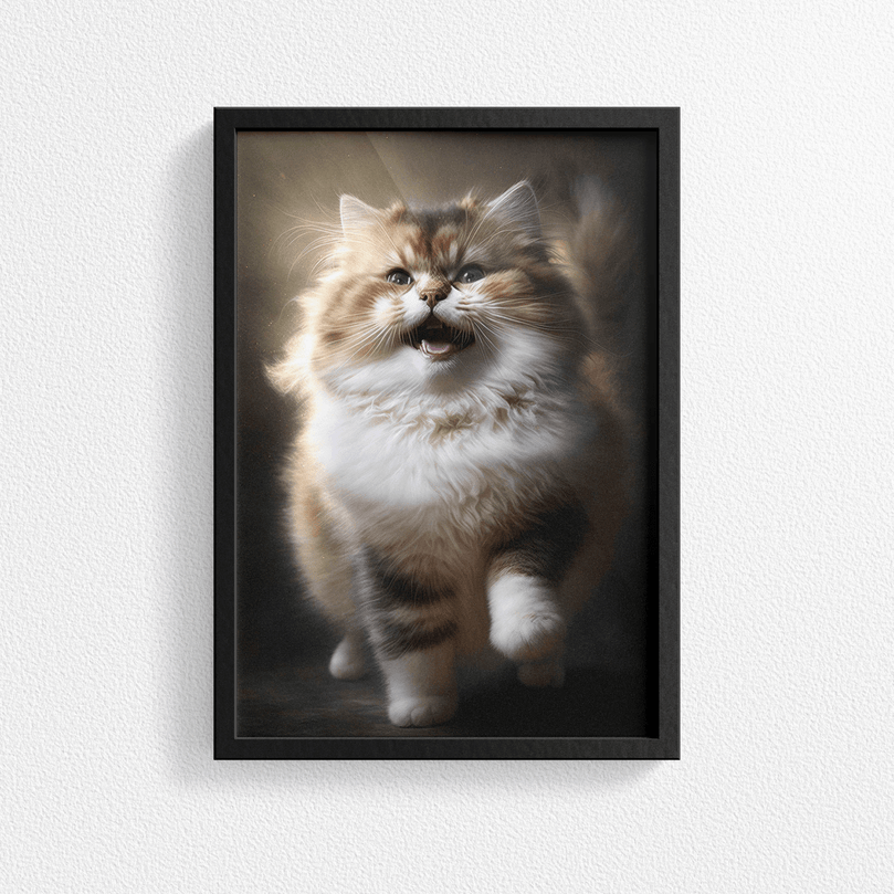 Cute Cat Kitten Portrait Poster Print - Modern Interiors Wall Art Décor