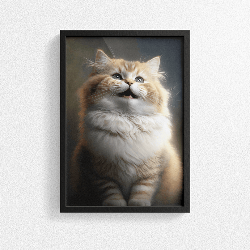 Cute Cat Kitten Portrait Poster Print - Modern Interiors Wall Art Décor