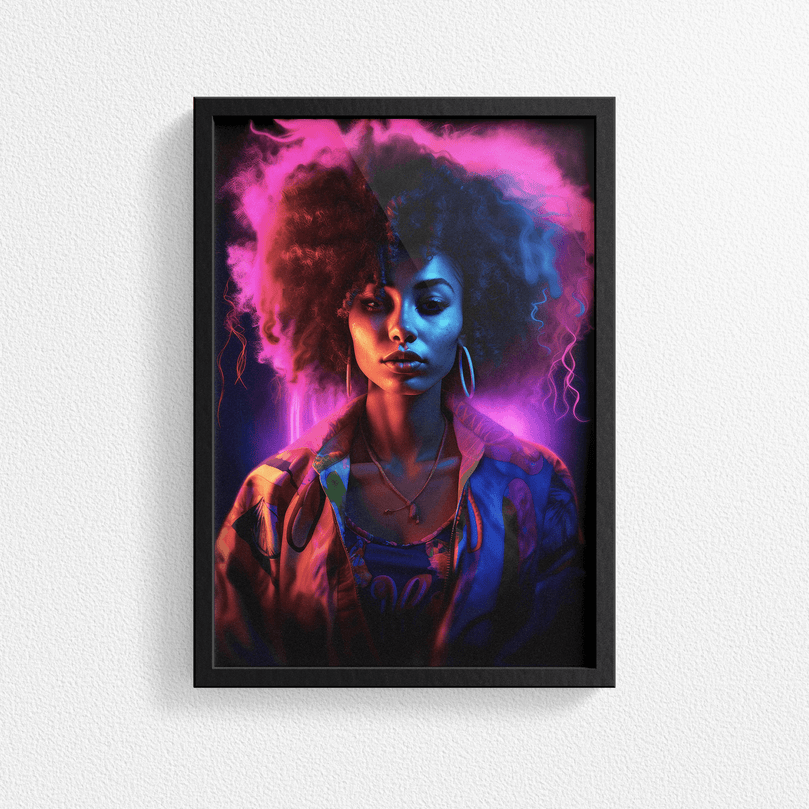 Afro-Latina Woman Portrait Poster - Latin Africa - Modern Interiors Wall Art Décor