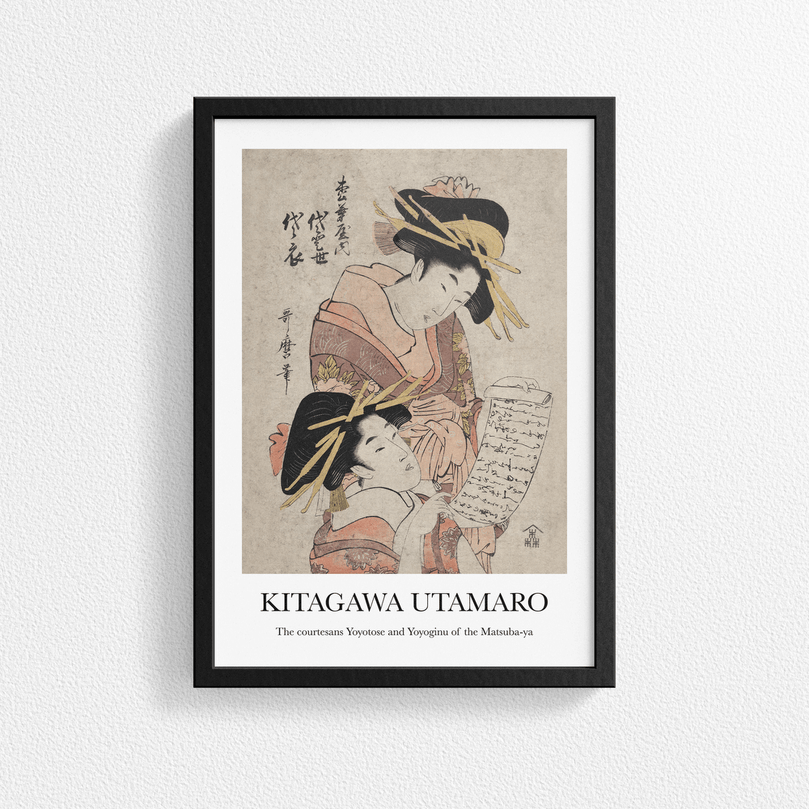 The Courtesans of the Matsuba by Kitagawa Utamaro - Vintage Japanese Art Poster Print
