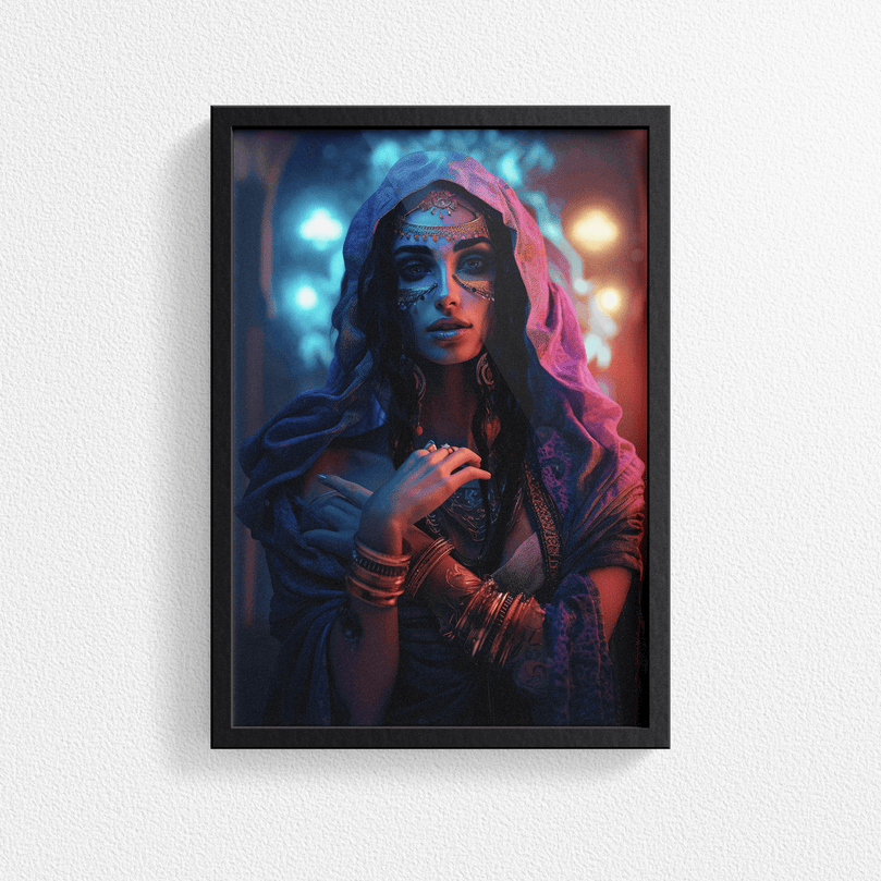 Middle Eastern Woman Portrait Poster - Arab Beauty - Modern Interiors Wall Art Décor