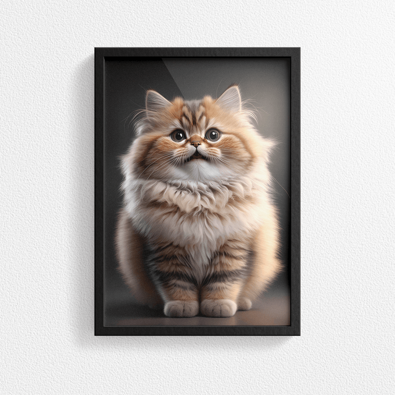 Cute Cat Portrait Poster Print - Modern Interiors Wall Art Décor