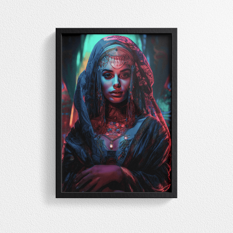 Middle Eastern Woman Portrait Poster - Arab Beauty - Modern Interiors Wall Art Décor