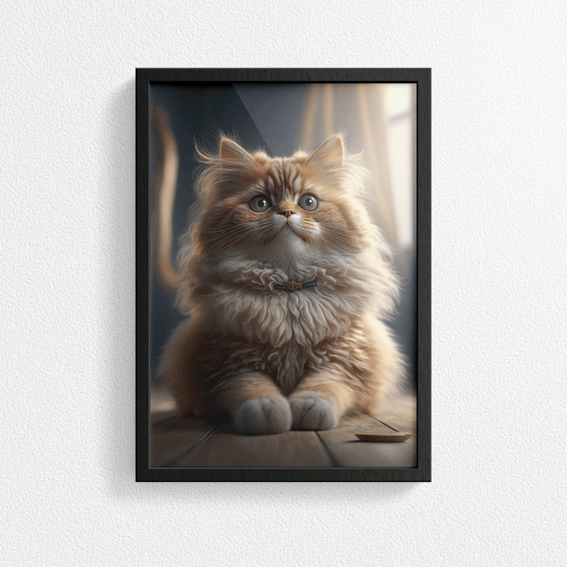Cute Cat Portrait Poster Print - Modern Interiors Wall Art Décor