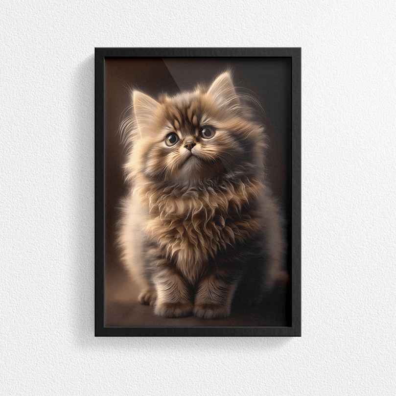Cute Cat Portrait Poster Print - Modern Interiors Wall Art Décor