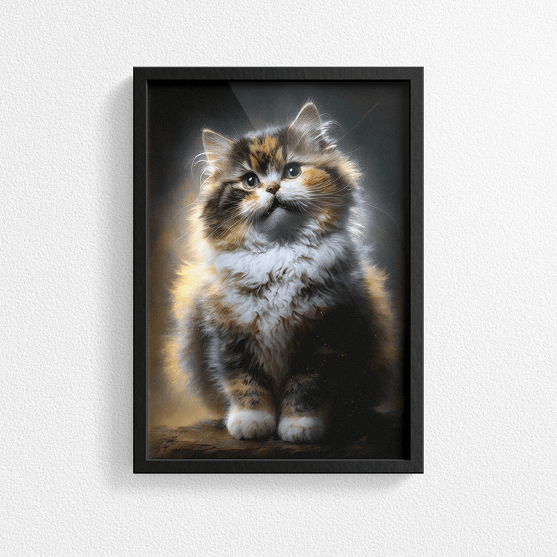 Cute Cat Kitten Portrait Poster Print - Modern Interiors Wall Art Décor