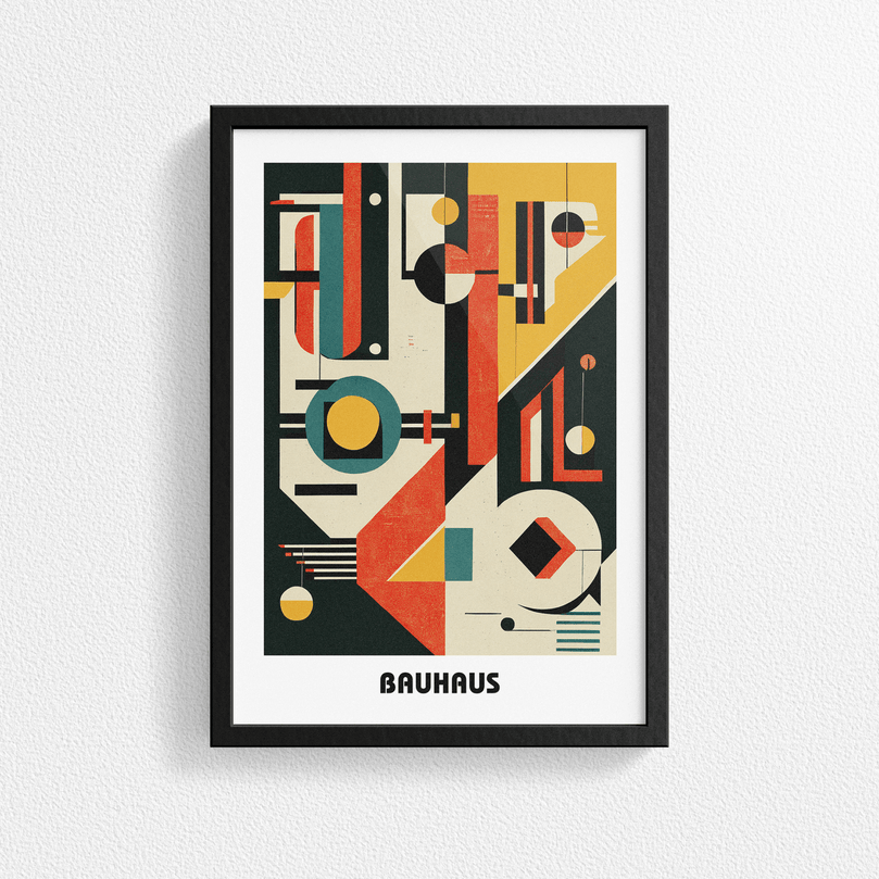 Bauhaus Print Poster - Modern Art, Wall Decor, Gallery Poster - Retro Design