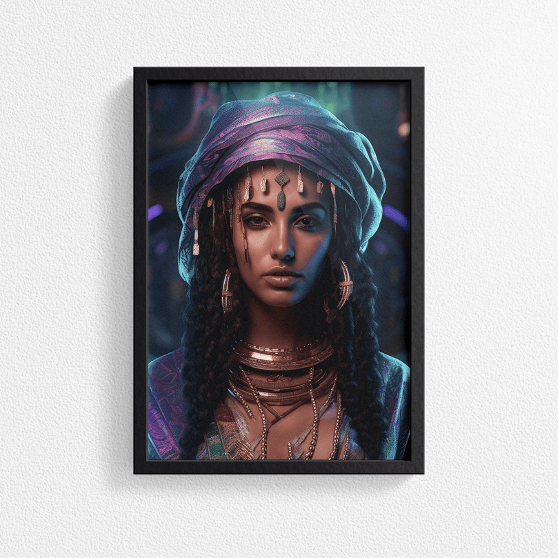 Middle Eastern Woman Portrait Poster - Arab Beauty - Modern Interiors Wall Art Décor