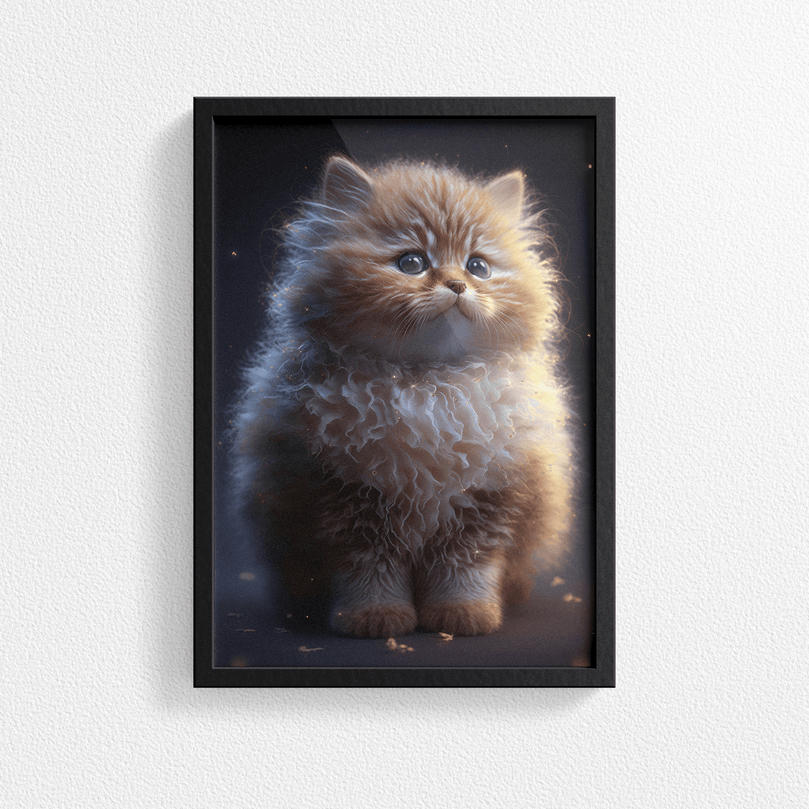 Cute Cat Kitten Portrait Poster Print - Modern Interiors Wall Art Décor