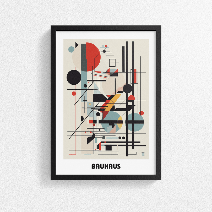 Bauhaus Print Poster - Modern Art, Wall Decor, Gallery Poster - Retro Design