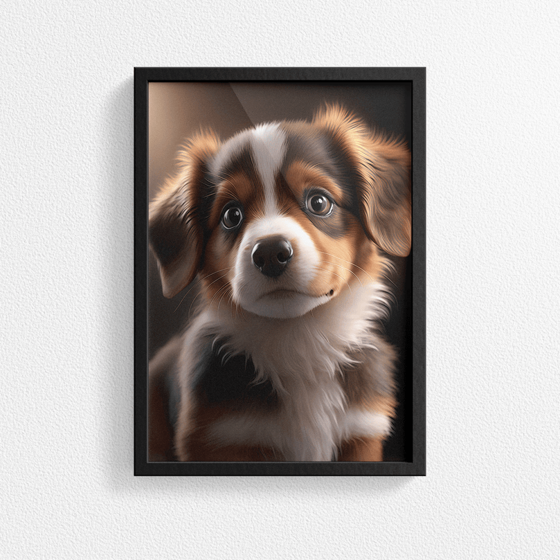 Cute Dog Portrait Poster Print - Modern Interiors Wall Art Décor