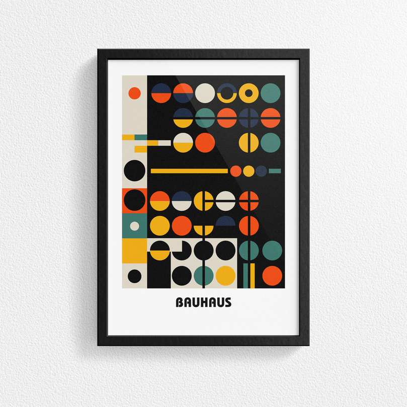 Bauhaus Print Poster - Modern Art, Wall Decor, Gallery Poster - Retro Design