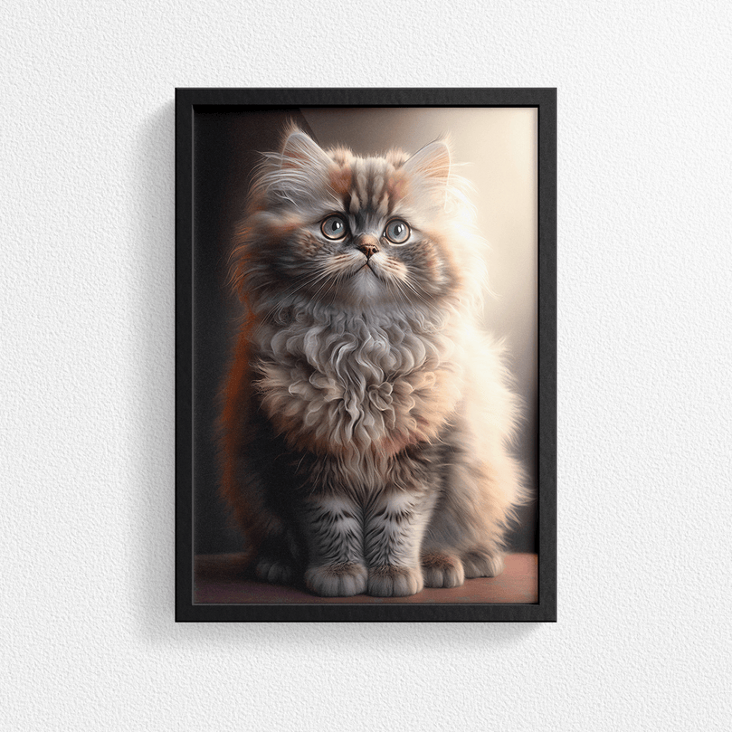Cute Cat Portrait Poster Print - Modern Interiors Wall Art Décor