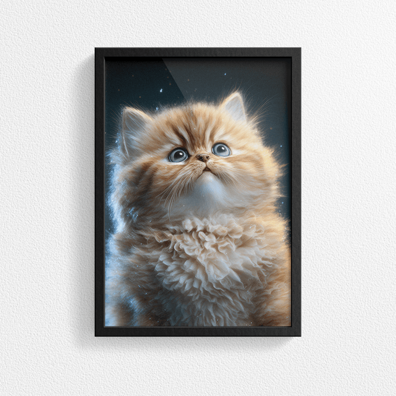 Cute Cat Kitten Portrait Poster Print - Modern Interiors Wall Art Décor