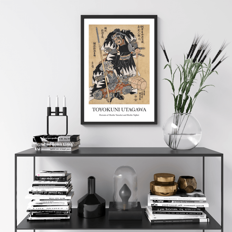 Samurai Warriors Portraits by Toyokuni Utagawa - Vintage Japanese Art Poster Print