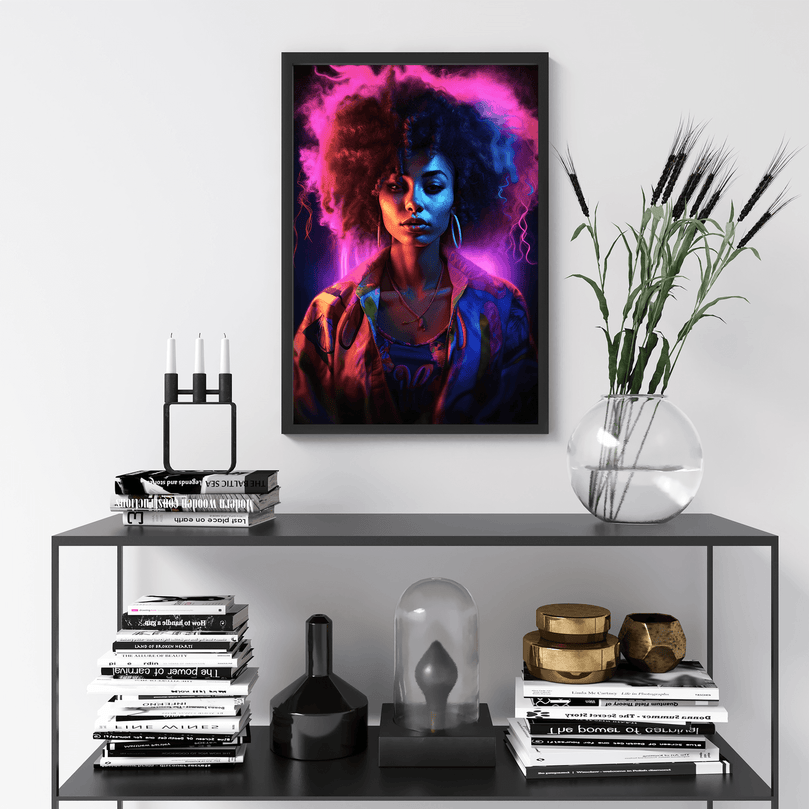 Afro-Latina Woman Portrait Poster - Latin Africa - Modern Interiors Wall Art Décor