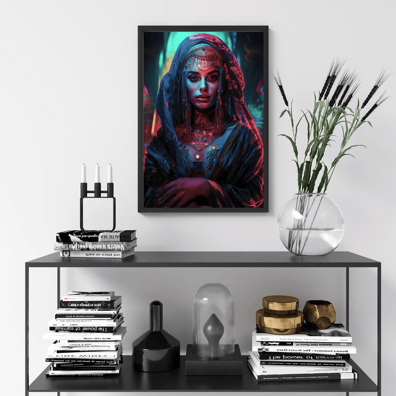 Middle Eastern Woman Portrait Poster - Arab Beauty - Modern Interiors Wall Art Décor