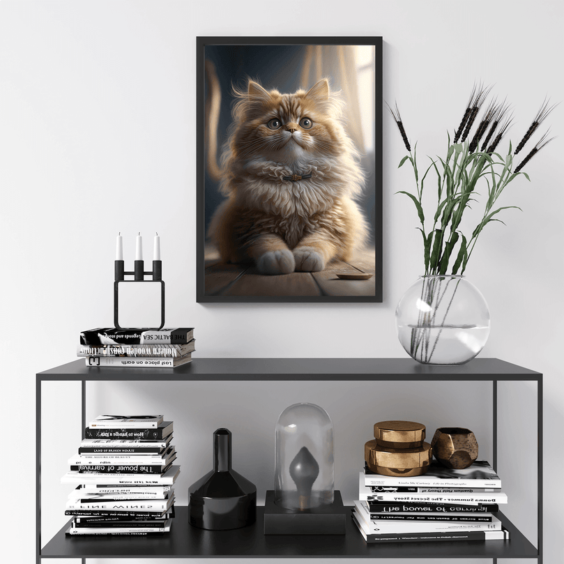 Cute Cat Portrait Poster Print - Modern Interiors Wall Art Décor