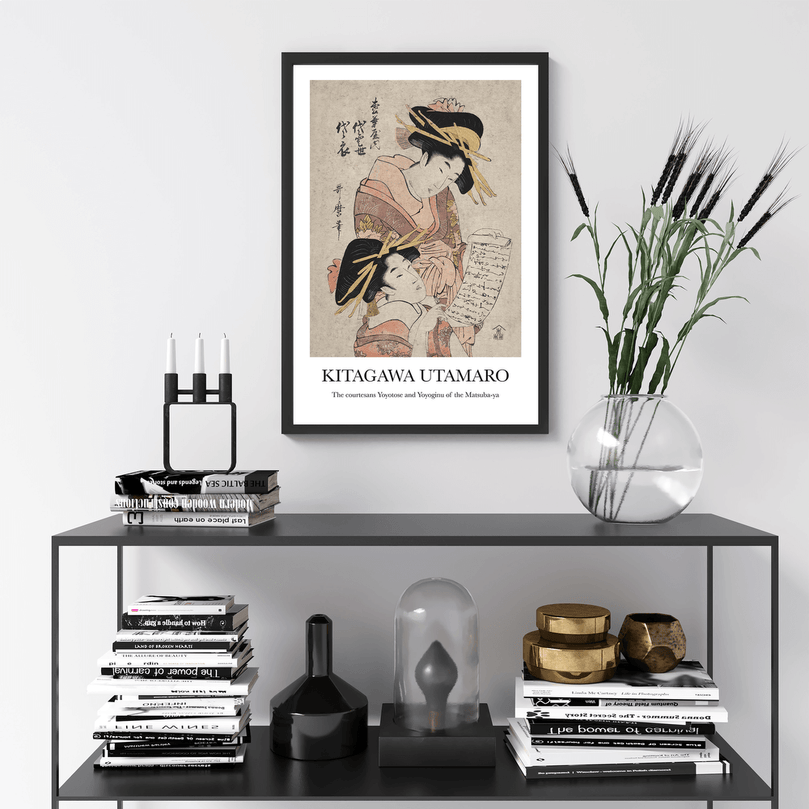The Courtesans of the Matsuba by Kitagawa Utamaro - Vintage Japanese Art Poster Print