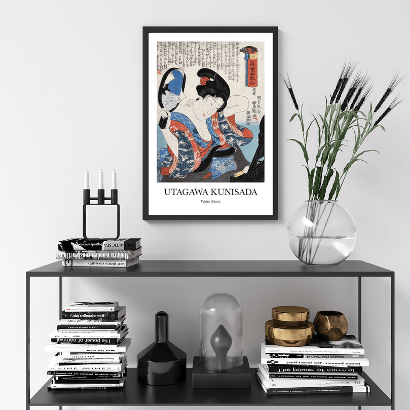 White (Shiro) by Kunisada Utagawa - Vintage Japanese Art Poster Print
