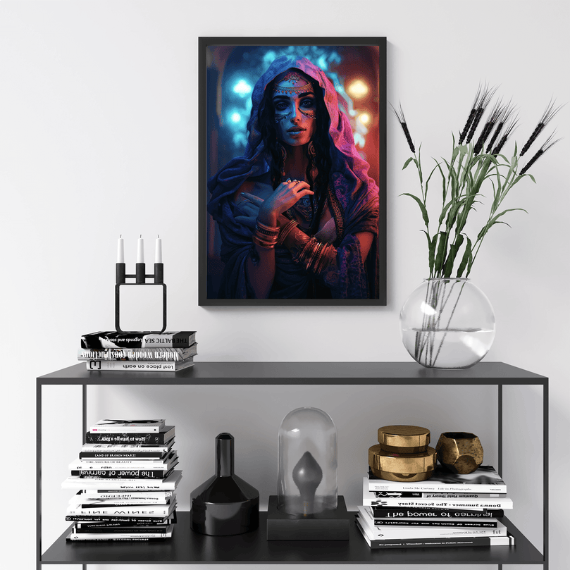 Middle Eastern Woman Portrait Poster - Arab Beauty - Modern Interiors Wall Art Décor