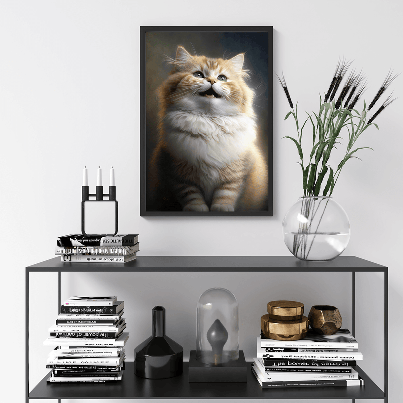 Cute Cat Kitten Portrait Poster Print - Modern Interiors Wall Art Décor