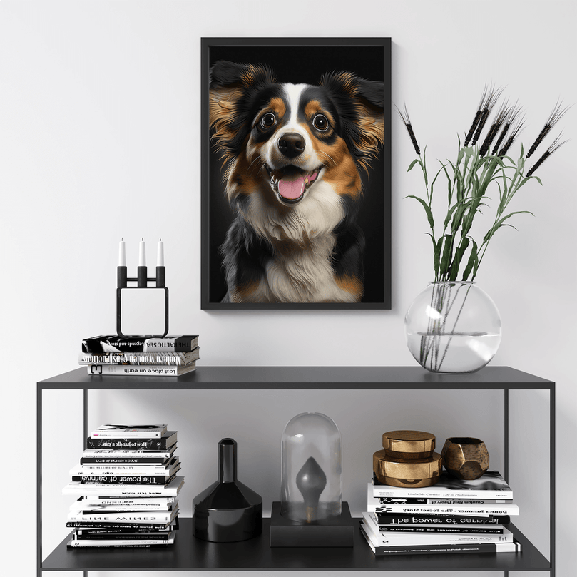 Cute Dog Portrait Poster Print - Modern Interiors Wall Art Décor