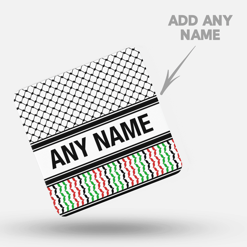 Palestinian Keffiyeh Kufiya 'Personalised' Mug With Optional Coaster Set