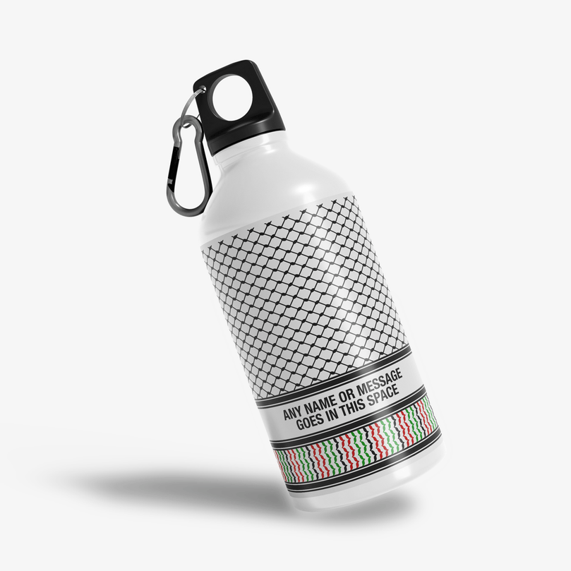 Palestine Keffiyeh Kufiya 'Personalised' 600ml Sports Drink Bottle