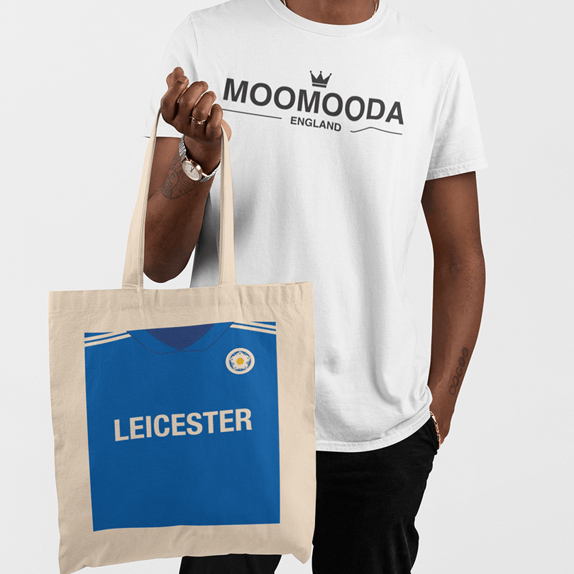 Leicester 2020/2021 Inspired Home Kit Colours 'Personalised' Football Tote Bag.