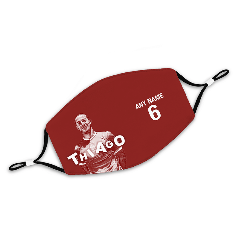 Thiago - Welcome to Liverpool Inspired 'Personalised' Unisex Face Mask.
