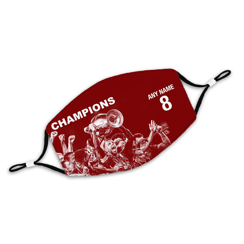Liverpool 2019/2020 Champions Inspired 'Personalised' Unisex Face Mask.
