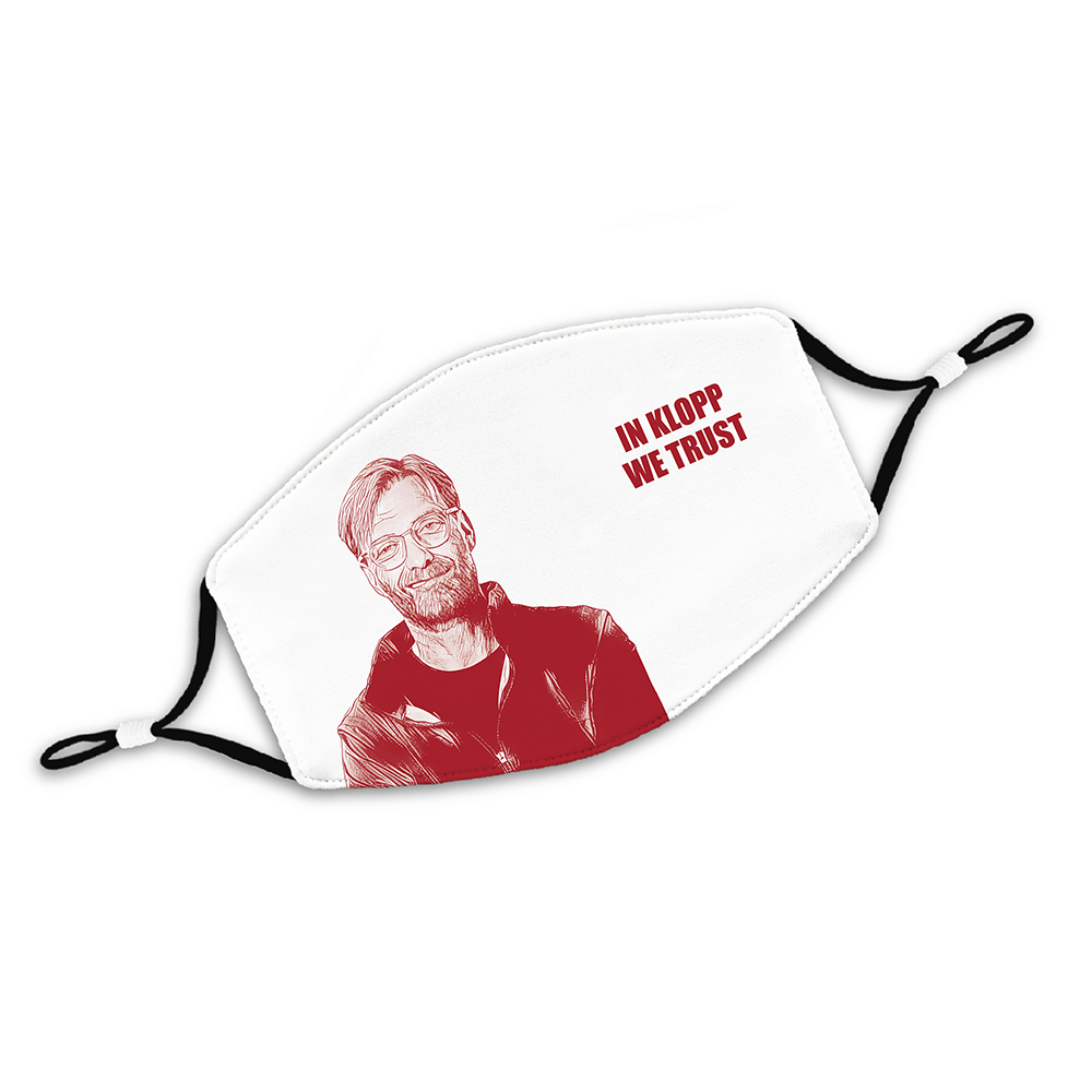 Liverpool Inspired 'In Klopp We Trust' Unisex Face Mask.