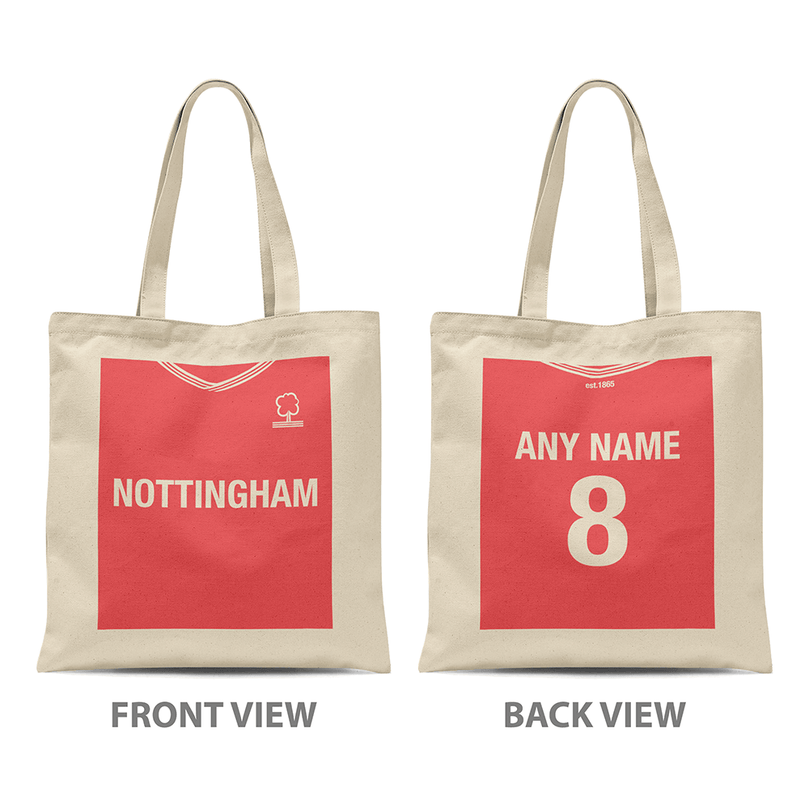 Nottingham 2020/2021 Inspired Home Kit Colours 'Personalised' Football Tote Bag.
