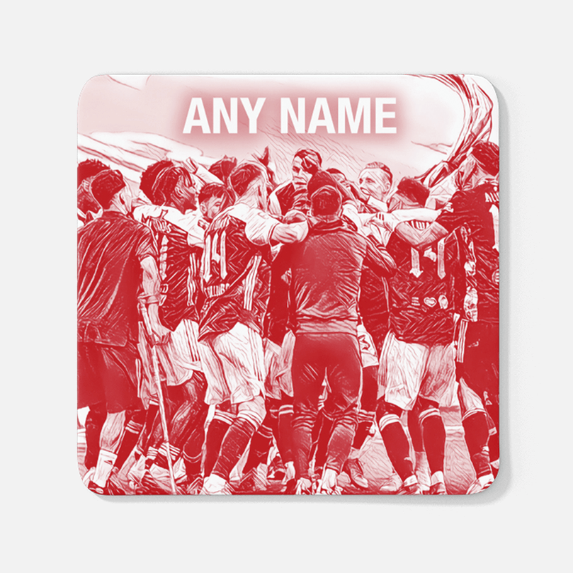 Arsenal 2019/2020 Champions Inspired ‘Personalised' Football Coaster With Optional Mug Set
