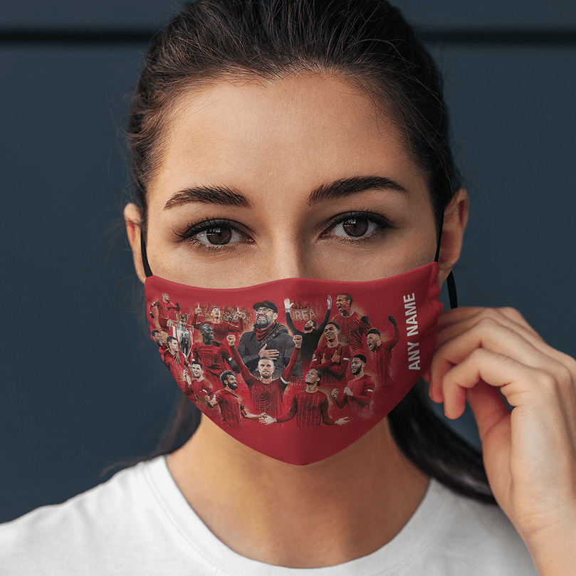 Liverpool 2019/2020 Champions Inspired 'Personalised' Unisex Face Mask.