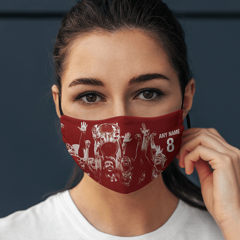 Liverpool 2019/2020 Champions Inspired 'Personalised' Unisex Face Mask.