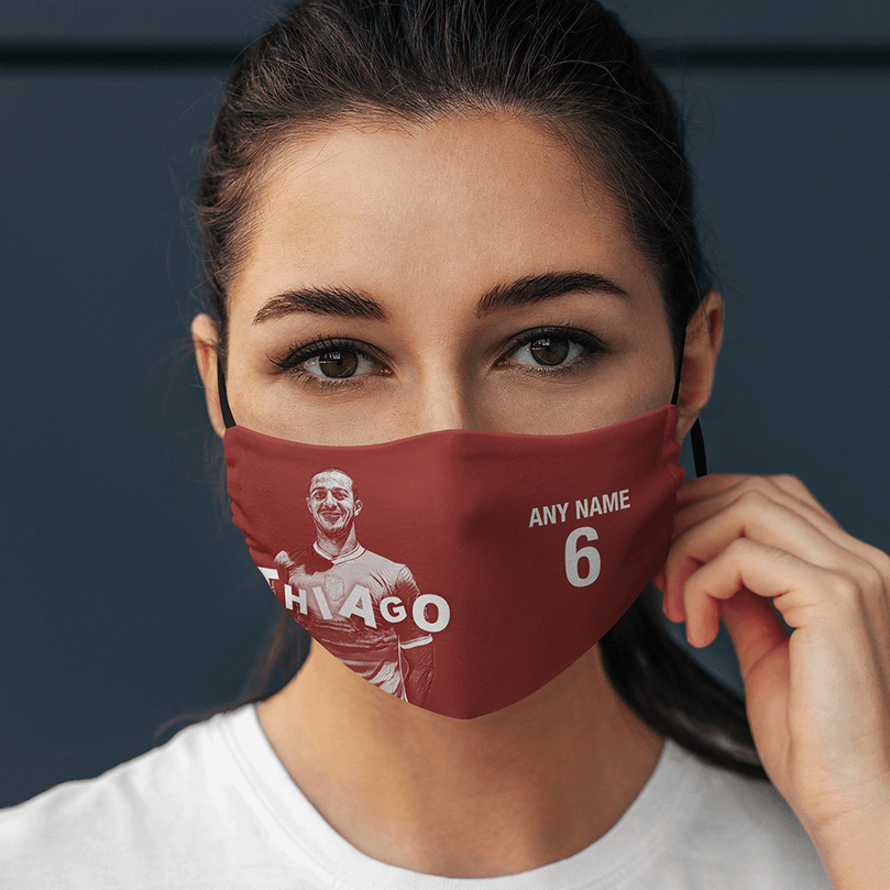 Thiago - Welcome to Liverpool Inspired 'Personalised' Unisex Face Mask.